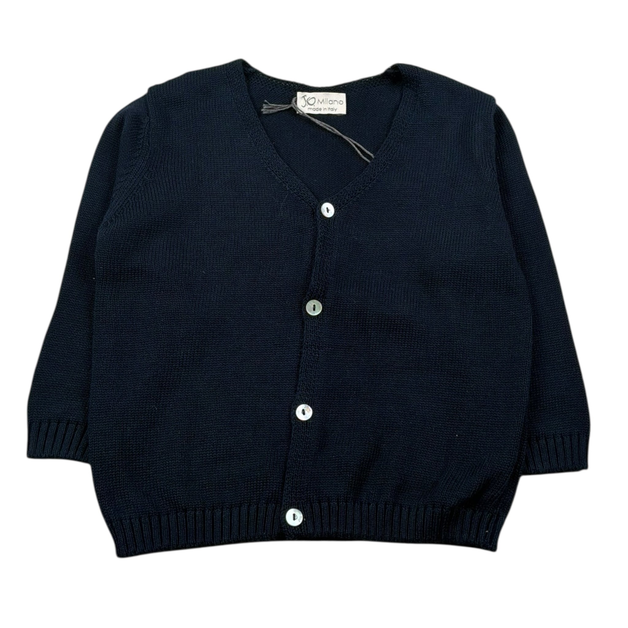 J.O. Milano Cardigan Tinta Unita Scollo A V per Neonato 573Z2 BLU J.O. MILANO 