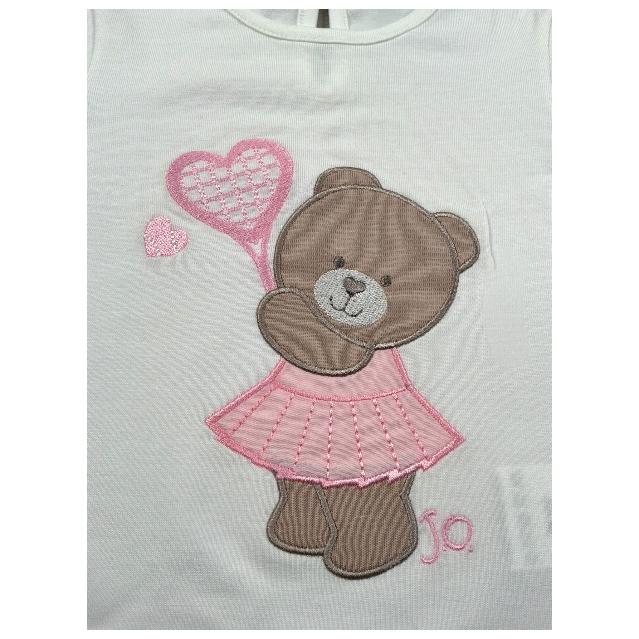 J.O. Milano T-Shirt Girocollo tinta unita con Ricamo Bianco per Neonata 576F3 BIANCO J.O. MILANO 