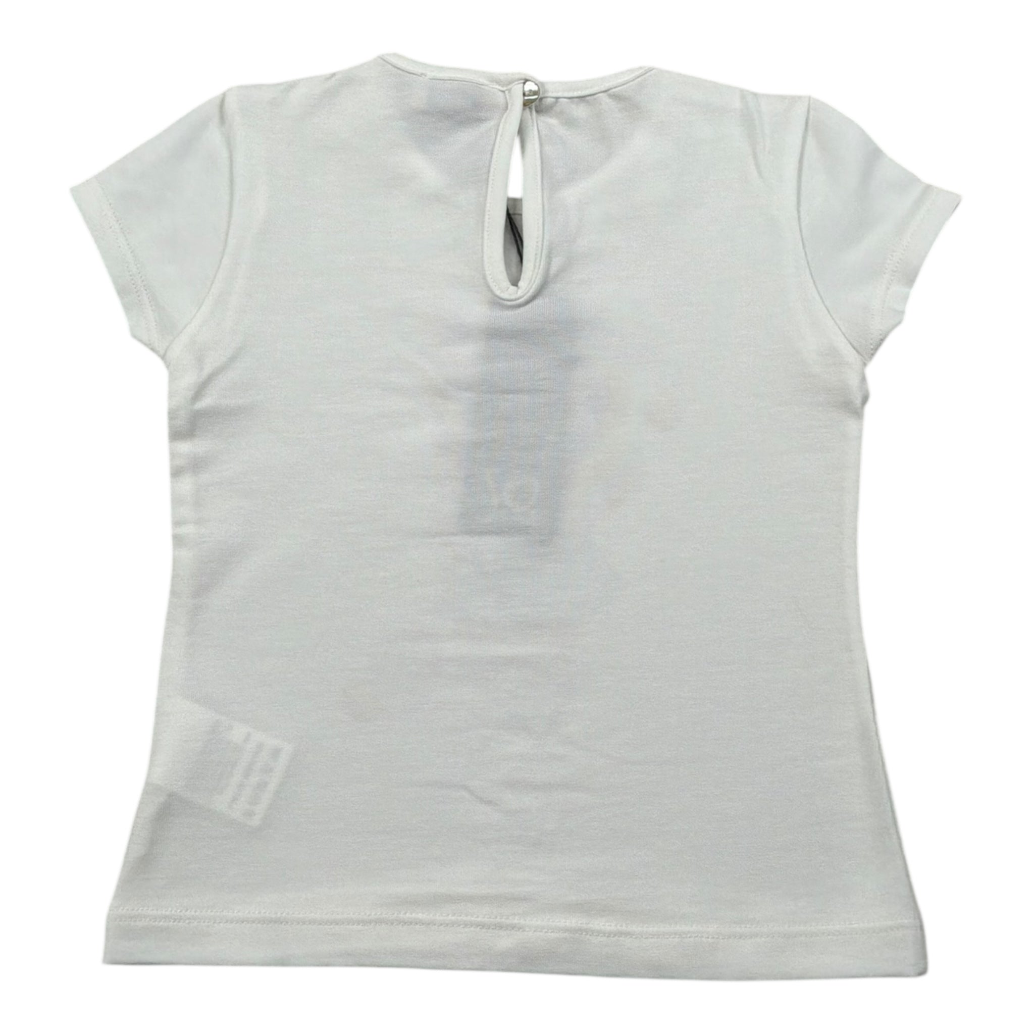 J.O. Milano T-Shirt Girocollo Tinta Unita con Stampa per Neonata 576O1 BIANCO J.O. MILANO 