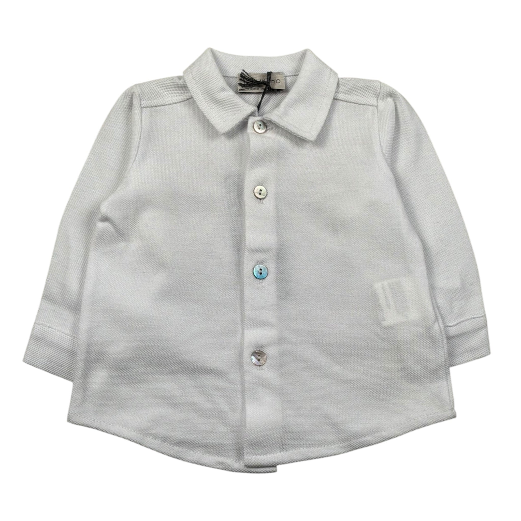 J.O. Milano Camicia Manica Lunga tinta unita Bianco per Neonato 576Z7 BIANCO J.O. MILANO 