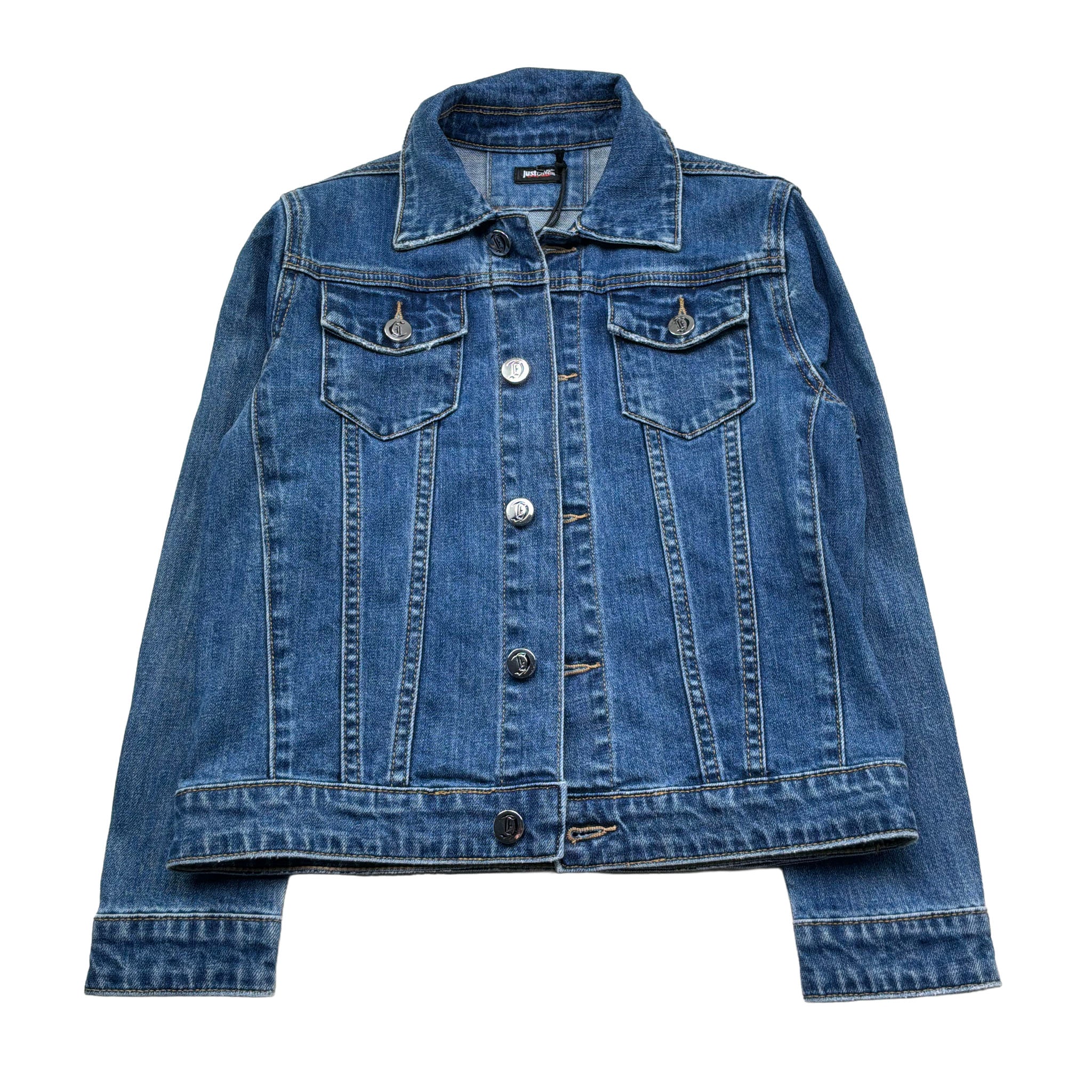 Just Cavalli Giubbino In Denim Tinta Unita per Bambino JBP26123GB BLU JUST CAVALLI 