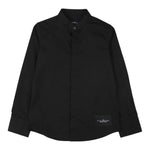 John Richmond Camicia Tinta Unita Collo Coreano per Bambino RBP24108CA NERO JOHN RICHMOND 