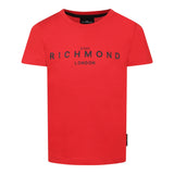 John Richmond T-Shirt Girocollo tinta unita con Stampa Rosso per Bambino RBP25003TSXXX ROSSO JOHN RICHMOND 