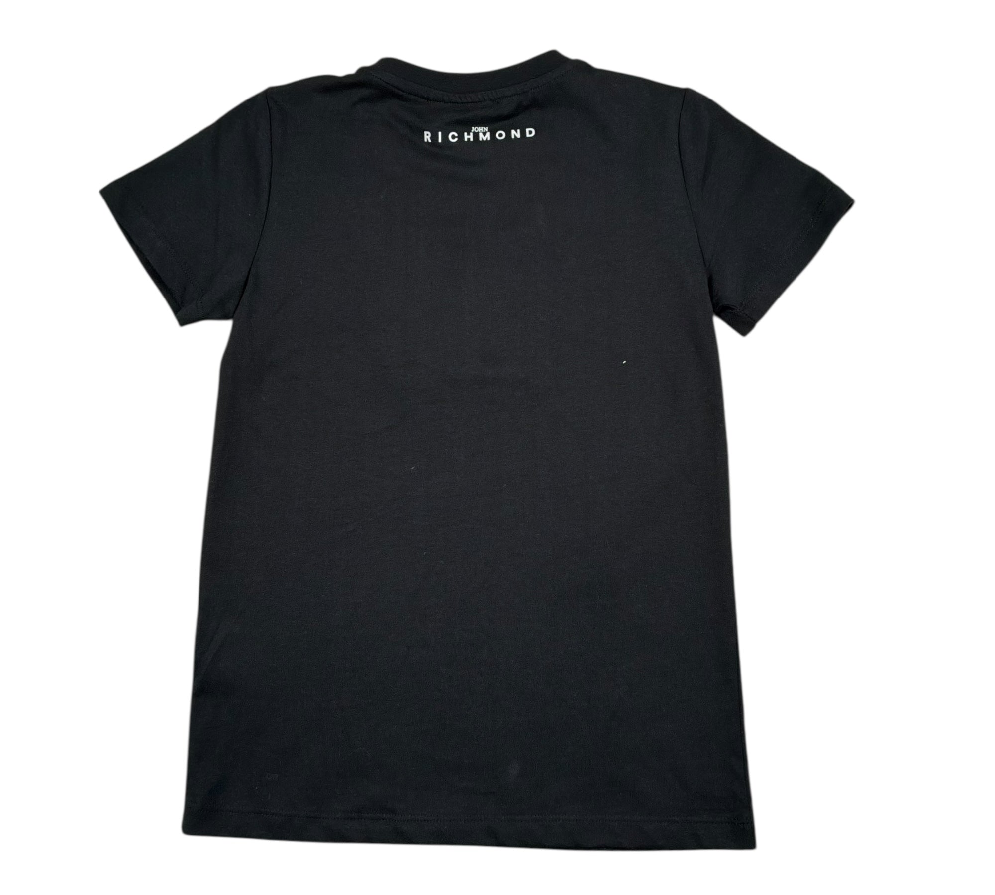 John Richmond T-Shirt Girocollo Tinta Unita con Logo per Bambino RBP26004TS NERO JOHN RICHMOND 