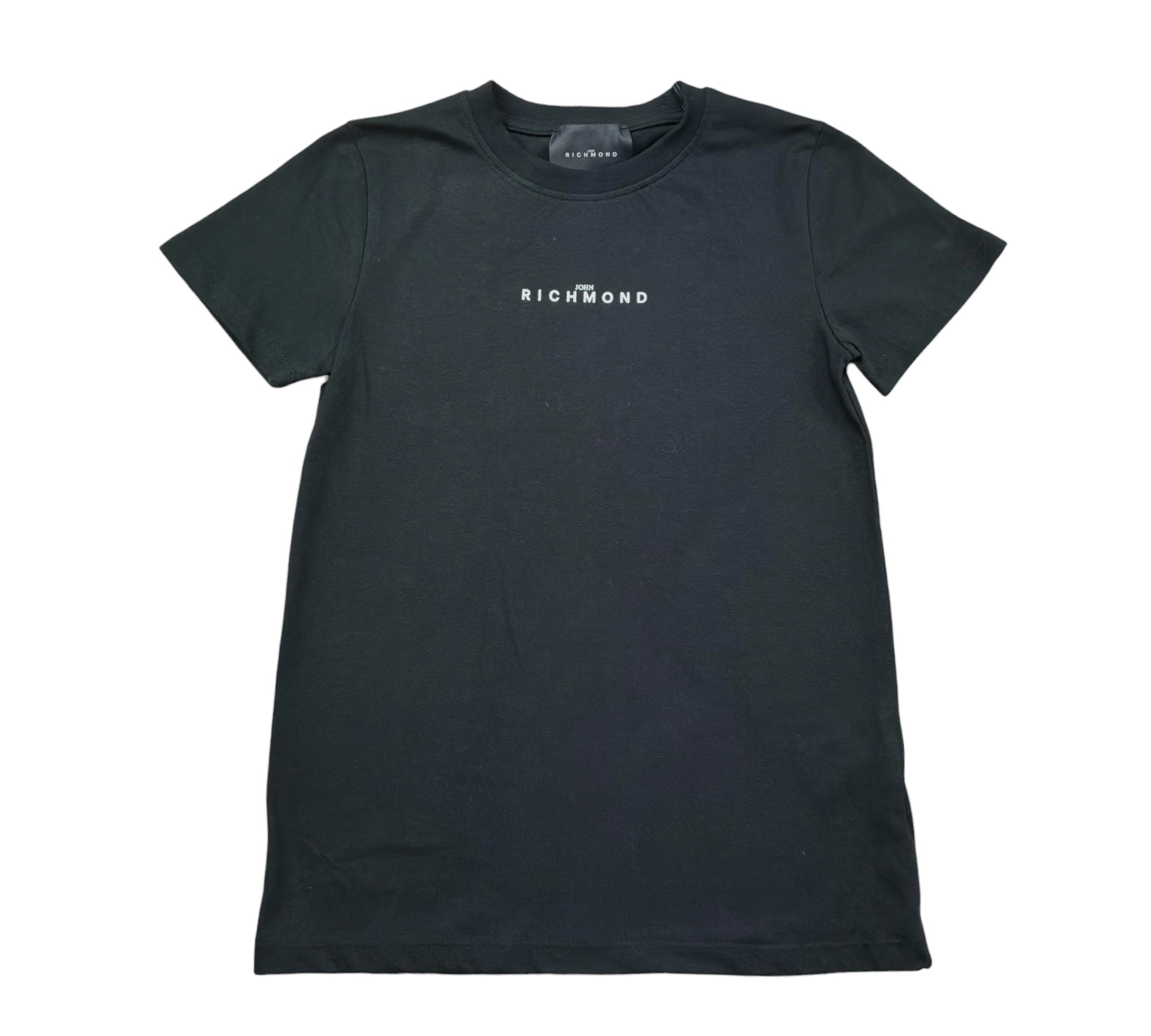 John Richmond T-Shirt Girocollo Tinta Unita con Logo per Bambino RBP26005TS NERO JOHN RICHMOND 