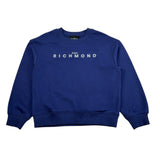 felpa tinta unita con stampa RBP26013FE BLU JOHN RICHMOND 