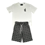 John Richmond Completo 2 Pezzi T-Shirt-Bermuda  per Bambino RBP26078CJ BIANCO JOHN RICHMOND 