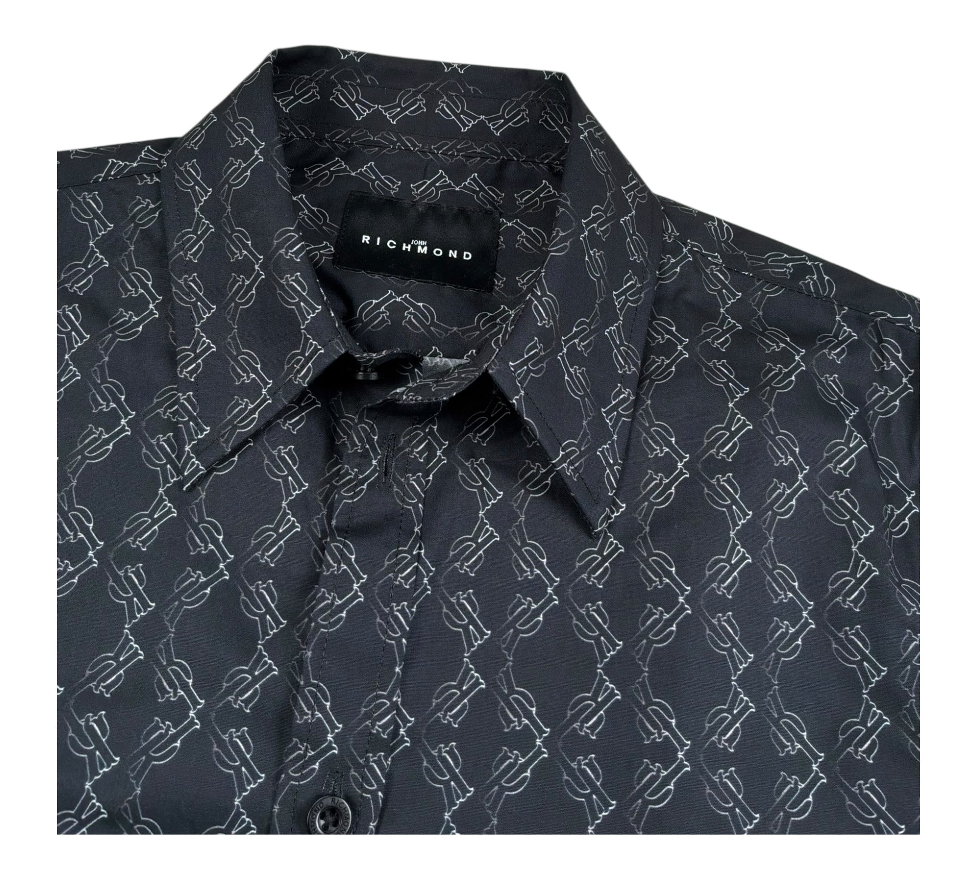 John Richmond Camicia Manica Lunga Tinta Unita per Bambino RBP26098CA NERO JOHN RICHMOND 