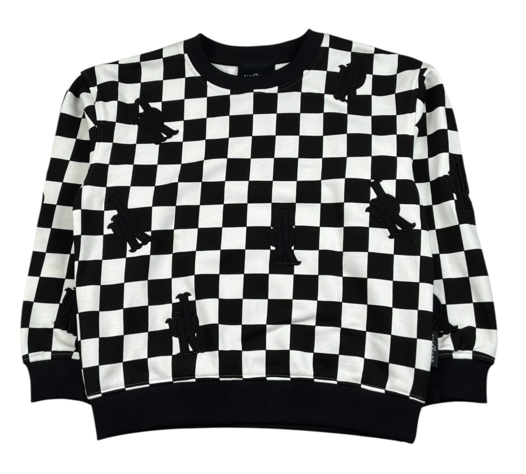 John Richmond Felpa Chiusa Girocollo Bicolore per Bambino RBP26103FE BIANCO/NERO JOHN RICHMOND 