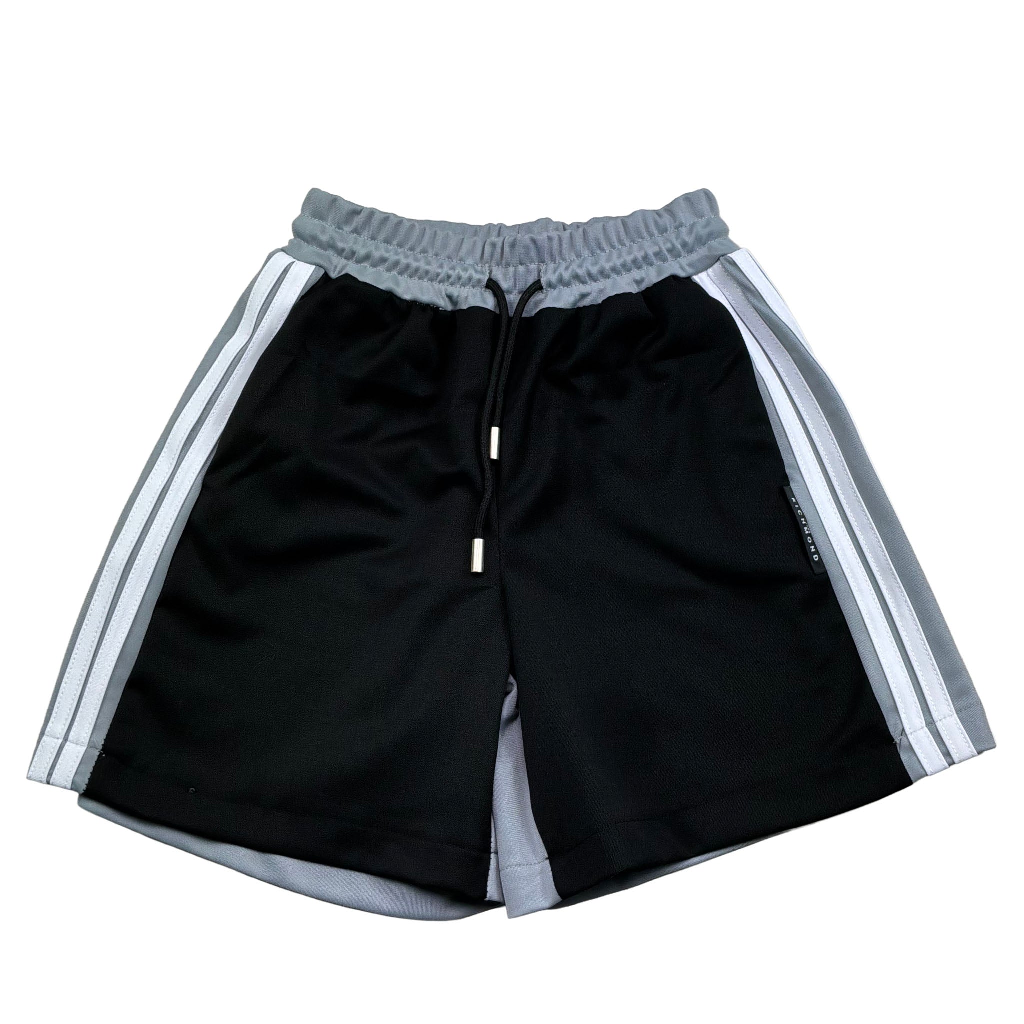 John Richmond Bermuda Bicolore con Elastico In Vita per Bambino RBP26109BE NERO/GRIGIO JOHN RICHMOND 