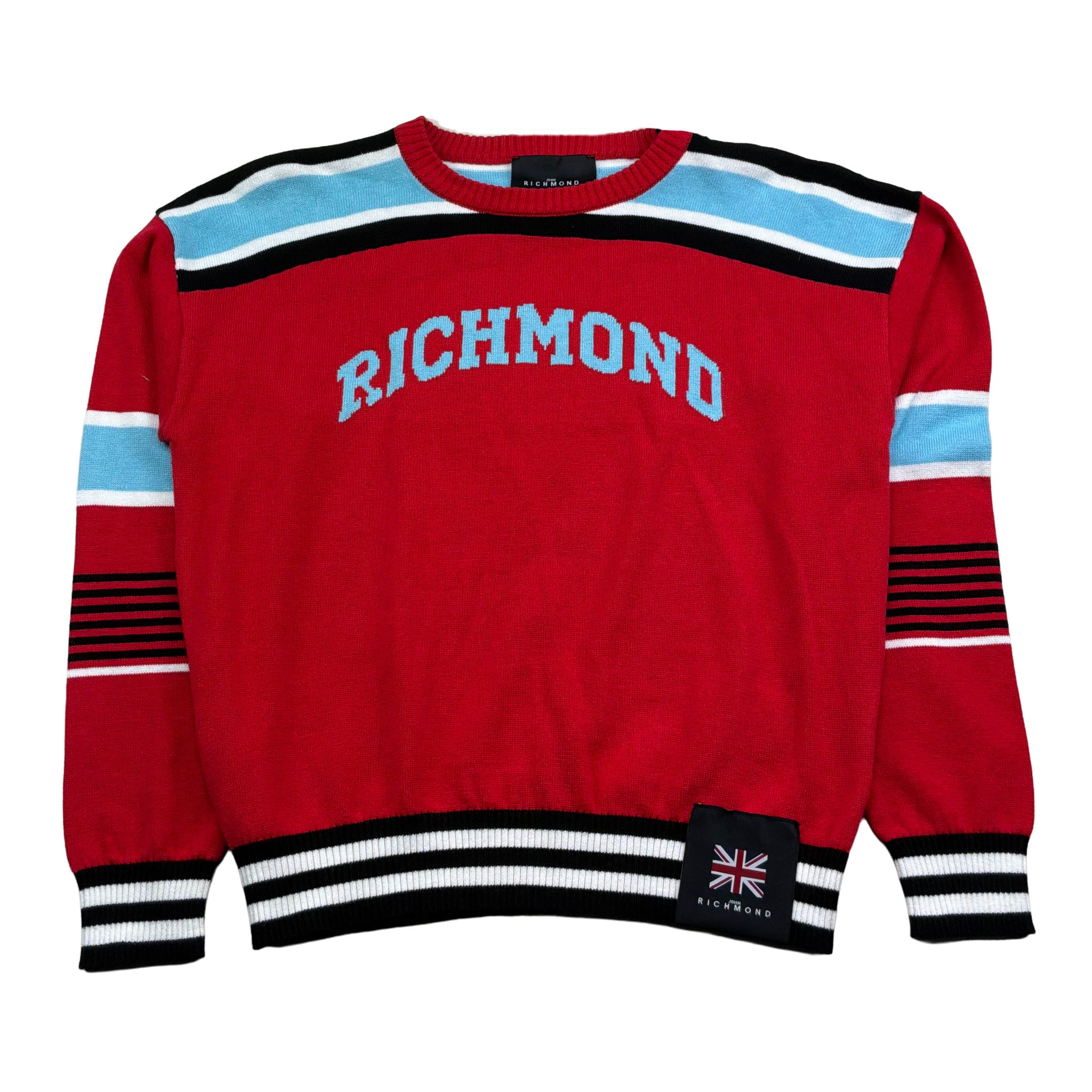 John Richmond Maglia Girocollo Tinta Unita con Stampa per Bambino RBP26124MA ROSSO JOHN RICHMOND 
