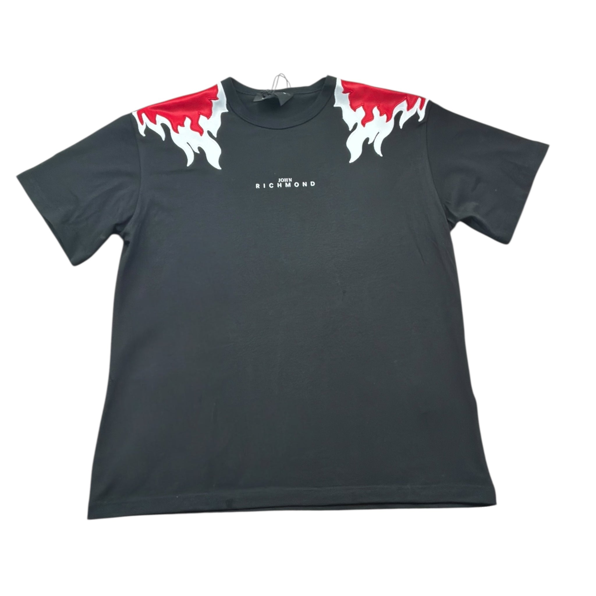 John Richmond T-Shirt Girocollo Tinta Unita con Stampa per Bambino RBP26142TS NERO JOHN RICHMOND 