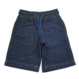 John Richmond Bermuda Tinta Unita In Denim con Elastico In Vita per Bambino RBP26208BE BLU JOHN RICHMOND 