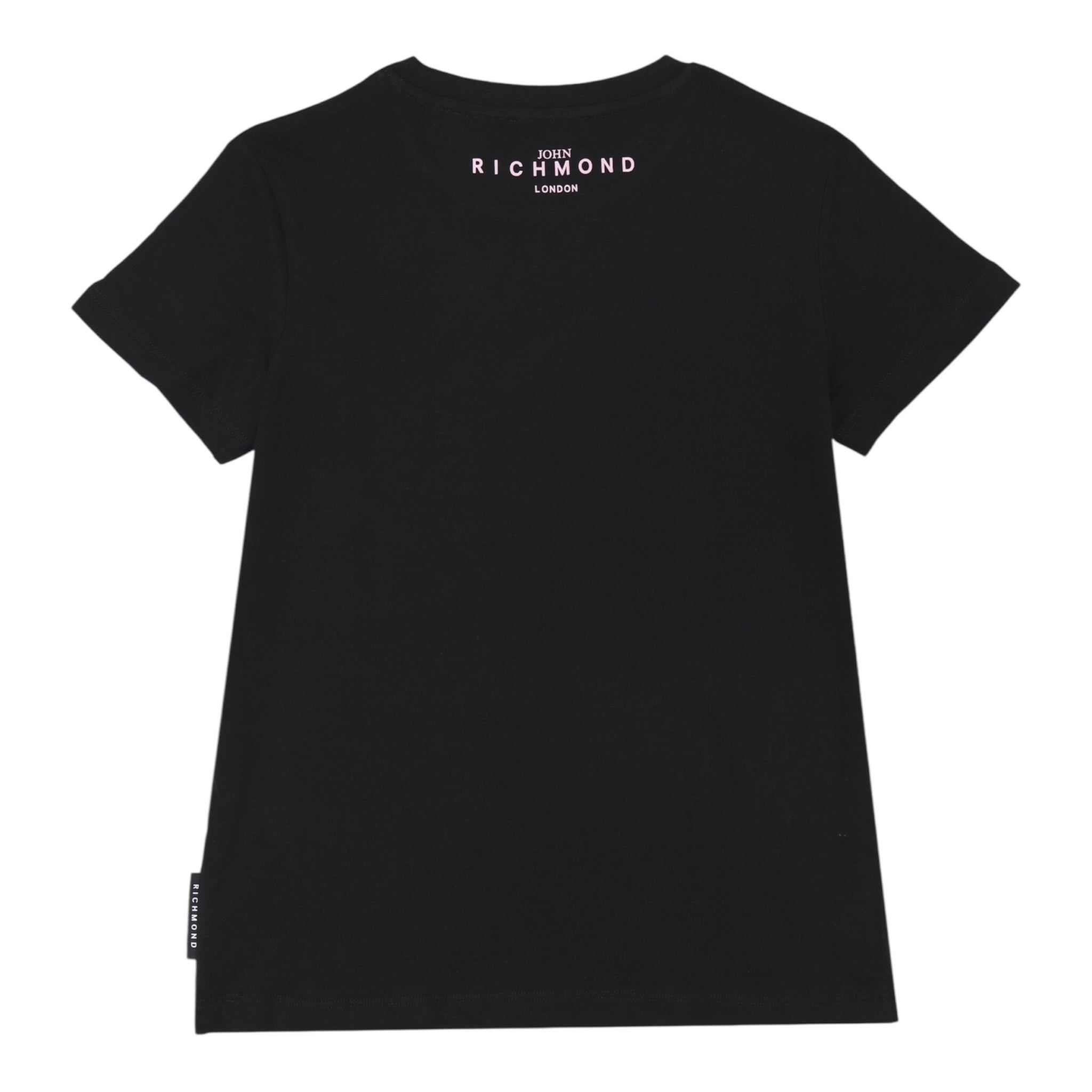 John Richmond T-Shirt Girocollo Tinta Unita con Stampa per Bambina RGP25002TSXX NERO JOHN RICHMOND 