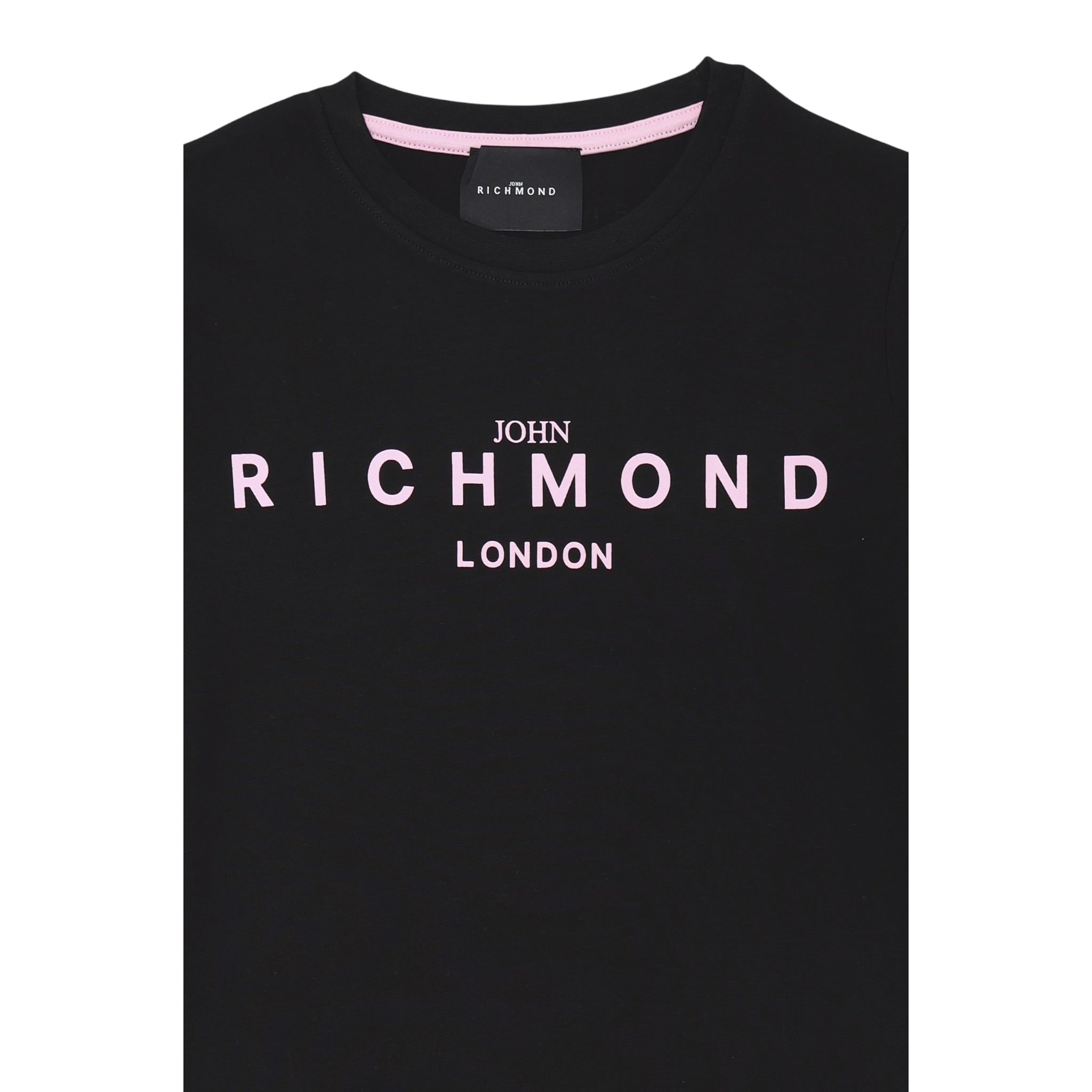 John Richmond T-Shirt Girocollo Tinta Unita con Stampa per Bambina RGP25002TSXX NERO JOHN RICHMOND 