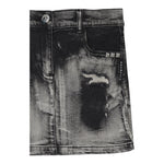 John Richmond Gonna In Denim Tinta Unita con Girovita Regolabile per Bambina RGP25016GO NERO JOHN RICHMOND 