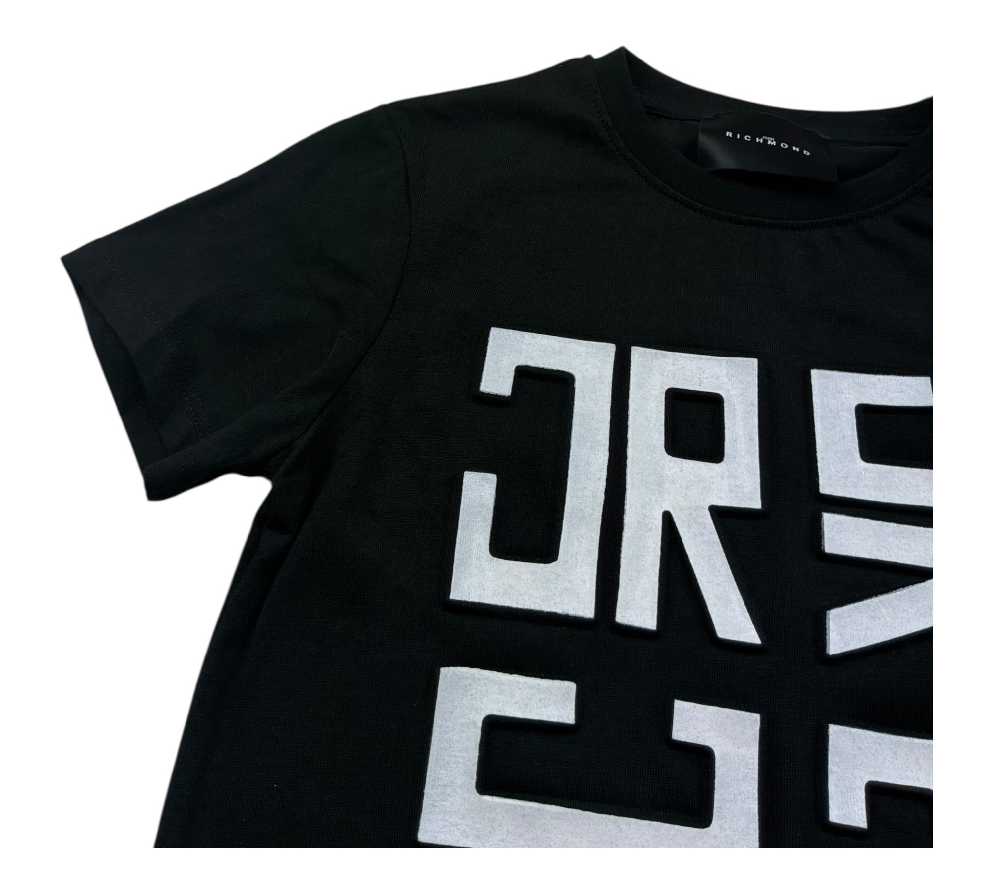 John Richmond T-Shirt Girocollo Tinta Unita con Stampa per Bambina RGP26012TS NERO JOHN RICHMOND 