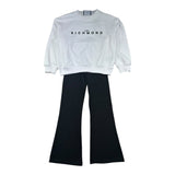 John Richmond Completo 2 Pezzi Felpa-Pantalone A Zampa per Bambina RGP26014CF BIANCO/NERO JOHN RICHMOND 