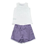 John Richmond Completo 2 Pezzi Canotta-Short Bicolore per Bambina RGP26016CJ BIANCO/LILLA JOHN RICHMOND 