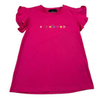 John Richmond T-Shirt Girocollo Tinta Unita con Logo per Bambina RGP26024TS FUXIA JOHN RICHMOND 
