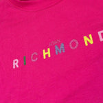 John Richmond T-Shirt Girocollo Tinta Unita con Logo per Bambina RGP26024TS FUXIA JOHN RICHMOND 