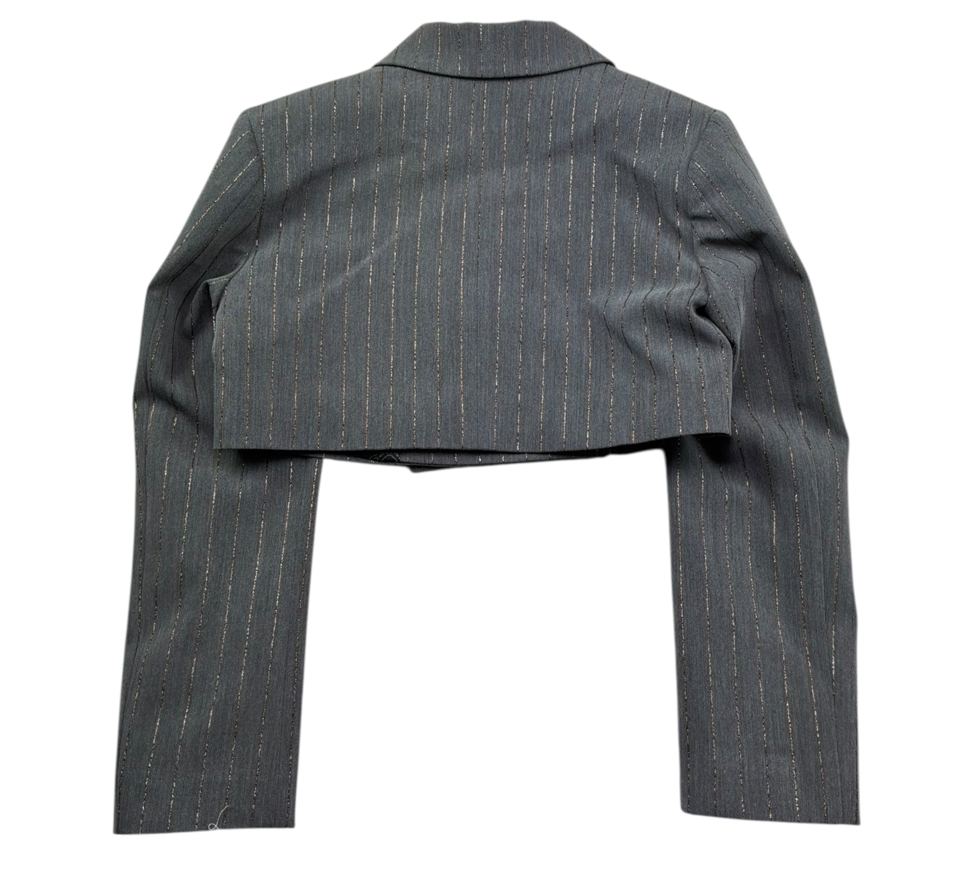 John Richmond Giacca Modello Crop Tinta Unita Doppiopetto per Bambina RGP26036GC GRIGIO JOHN RICHMOND 