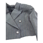 John Richmond Giacca Modello Crop Tinta Unita Doppiopetto per Bambina RGP26036GC GRIGIO JOHN RICHMOND 