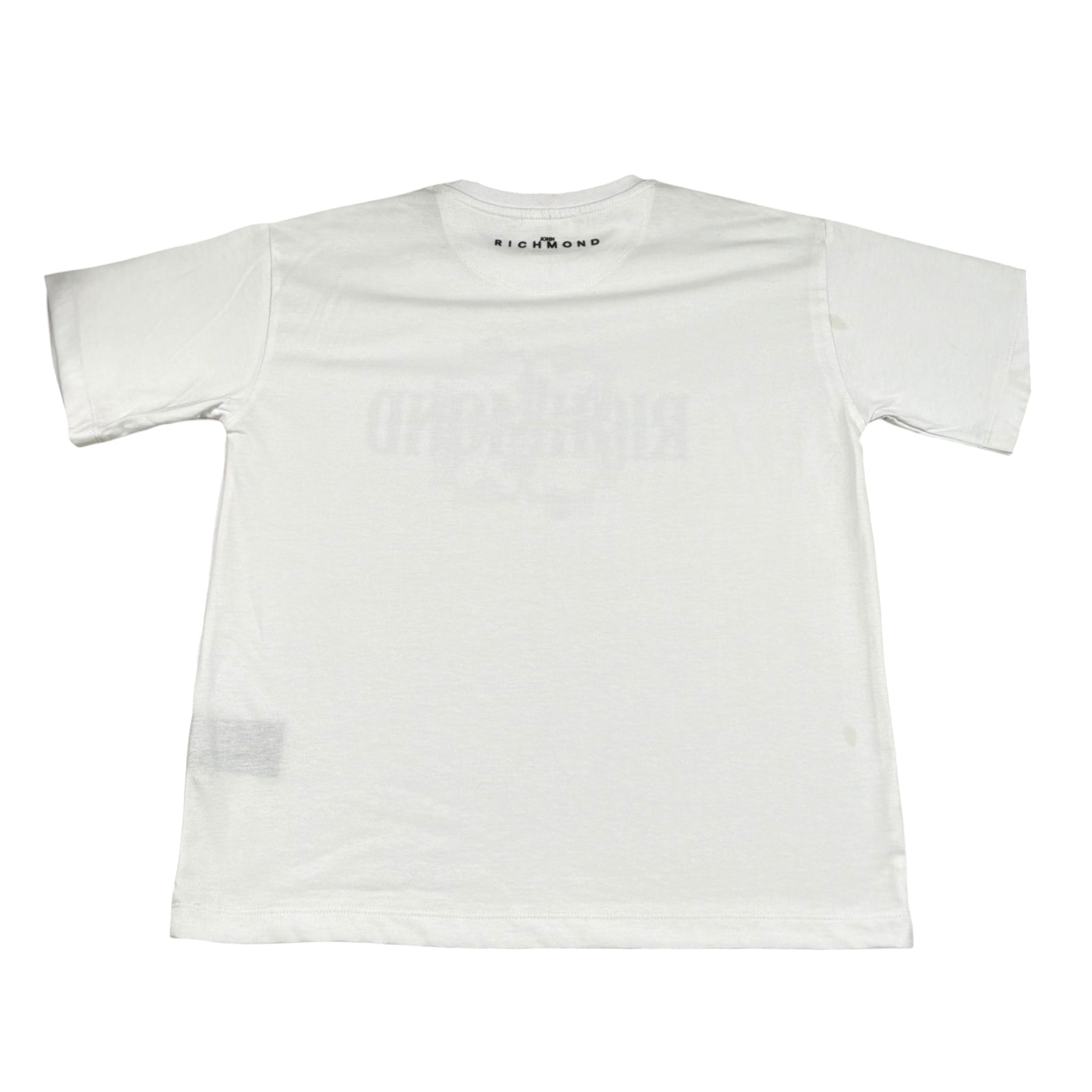 John Richmond T-Shirt Girocollo Tinta Unita con Stampa per Bambina RGP26039TS BIANCO JOHN RICHMOND 