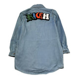 John Richmond Camicia Manica Lunga In Denim con Logo per Bambino RGP26057CA AZZURRO JOHN RICHMOND 