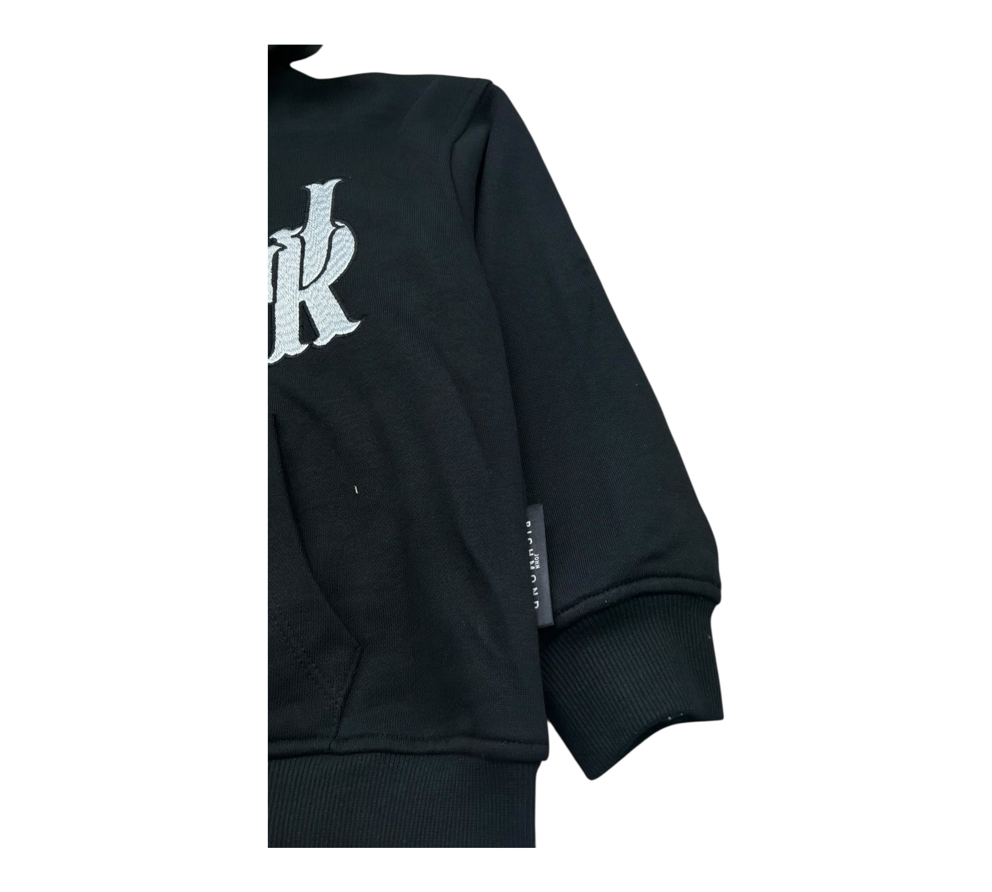 John Richmond Felpa con Zip E Cappuccio Tinta Unita per Bambina RGP26057FE NERO JOHN RICHMOND 