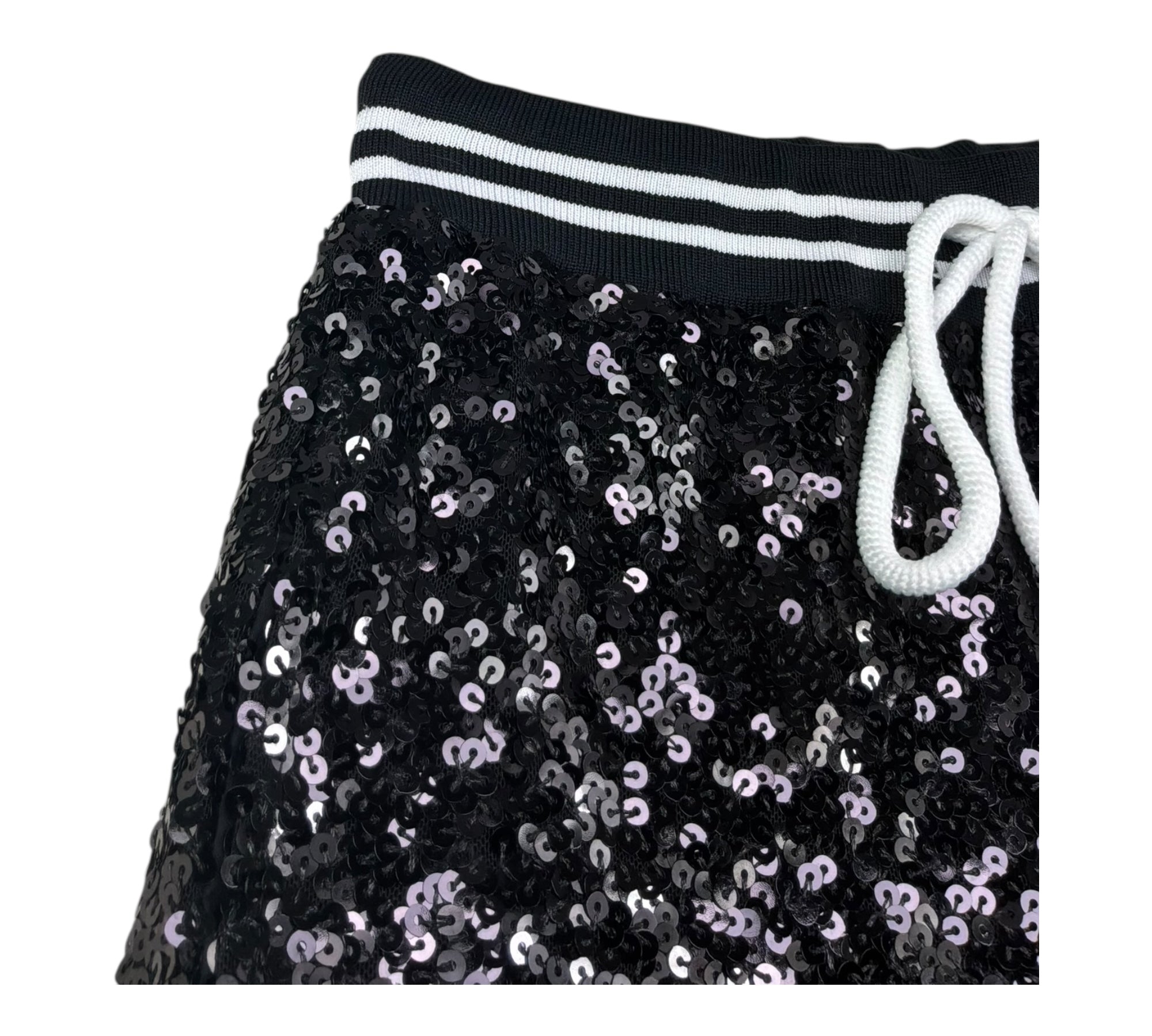 John Richmond Pantalone Modello Palazzo Paillettato Tinta Unita per Bambina RGP26060PA NERO JOHN RICHMOND 