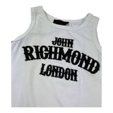 John Richmond Abito Giromanica Tinta Unita Bicolore per Bambina RGP26061VE BIANCO/NERO JOHN RICHMOND 