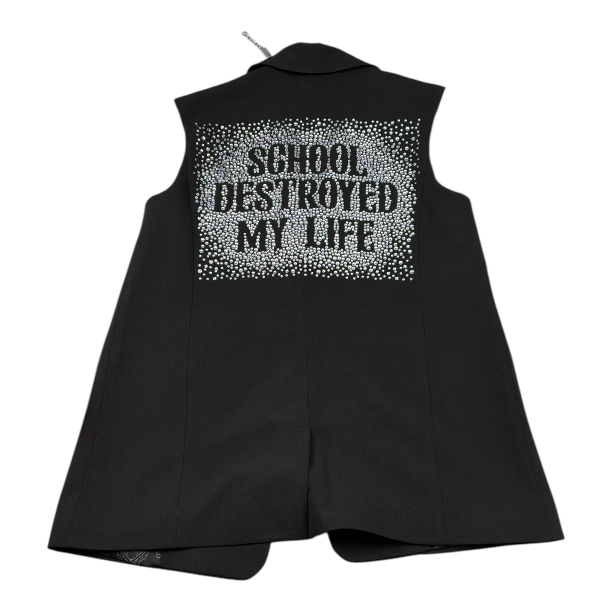 John Richmond Gilet Tinta Unita con Logo per Bambina RGP26062GC NERO JOHN RICHMOND 