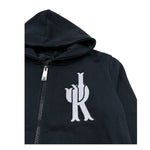 John Richmond Felpa con Zip E Cappuccio Tinta Unita per Bambino RGP26074FE NERO JOHN RICHMOND 