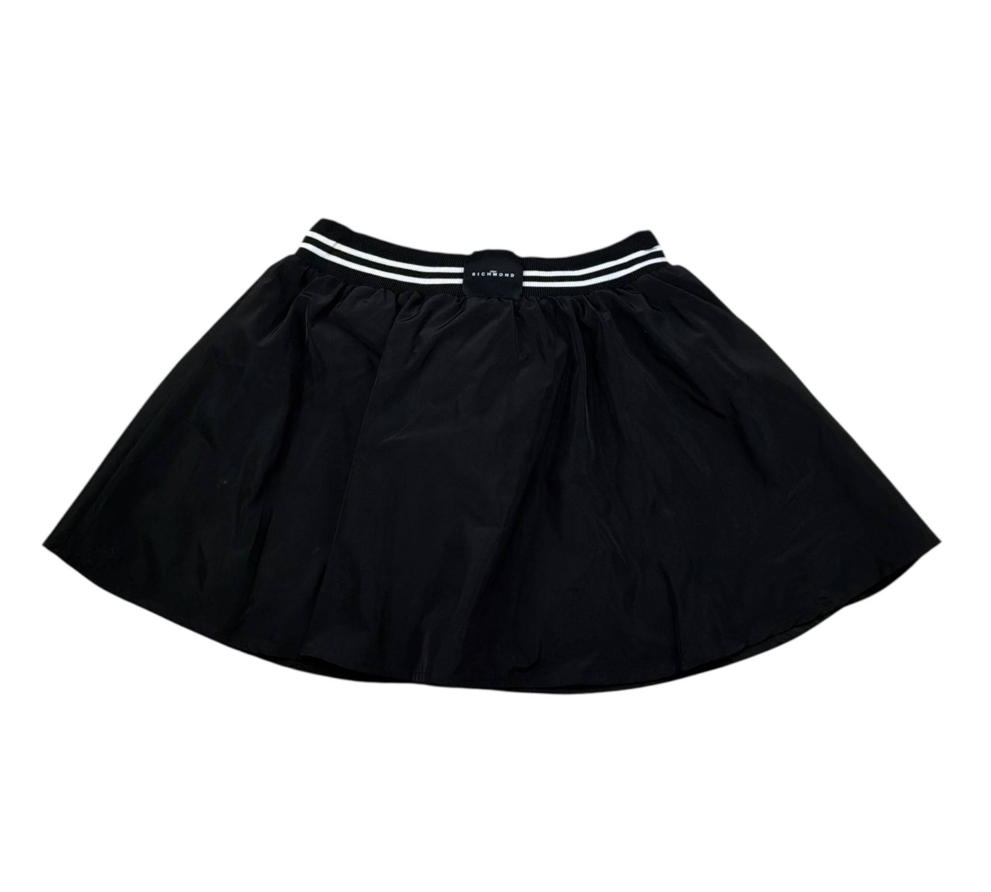 John Richmond Gonna Tinta Unita con Elastico In Vita per Bambina RGP26105GO NERO JOHN RICHMOND 