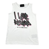 John Richmond Completo 2 Pezzi Canotta Tinta Unita con Stampa-Short per Bambina RGP26120CJ BIANCO JOHN RICHMOND 