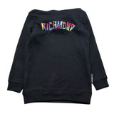 John Richmond Felpa Tinta Unita con Cappuccio E Stampa per Bambino RGP26149FE NERO JOHN RICHMOND 