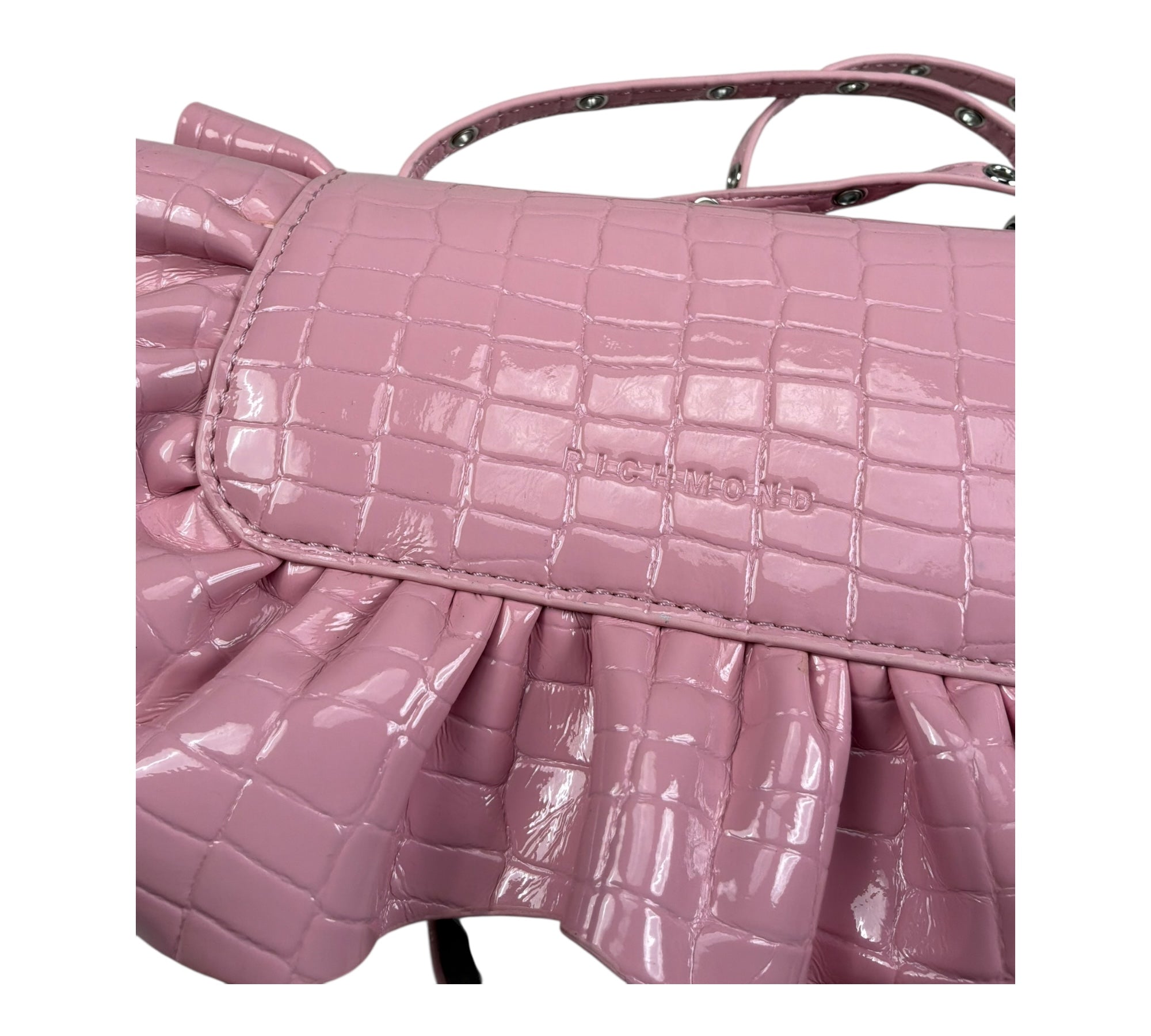 John Richmond Borsa Tinta Unita Lucida per Bambina RGP26170BO ROSA JOHN RICHMOND 