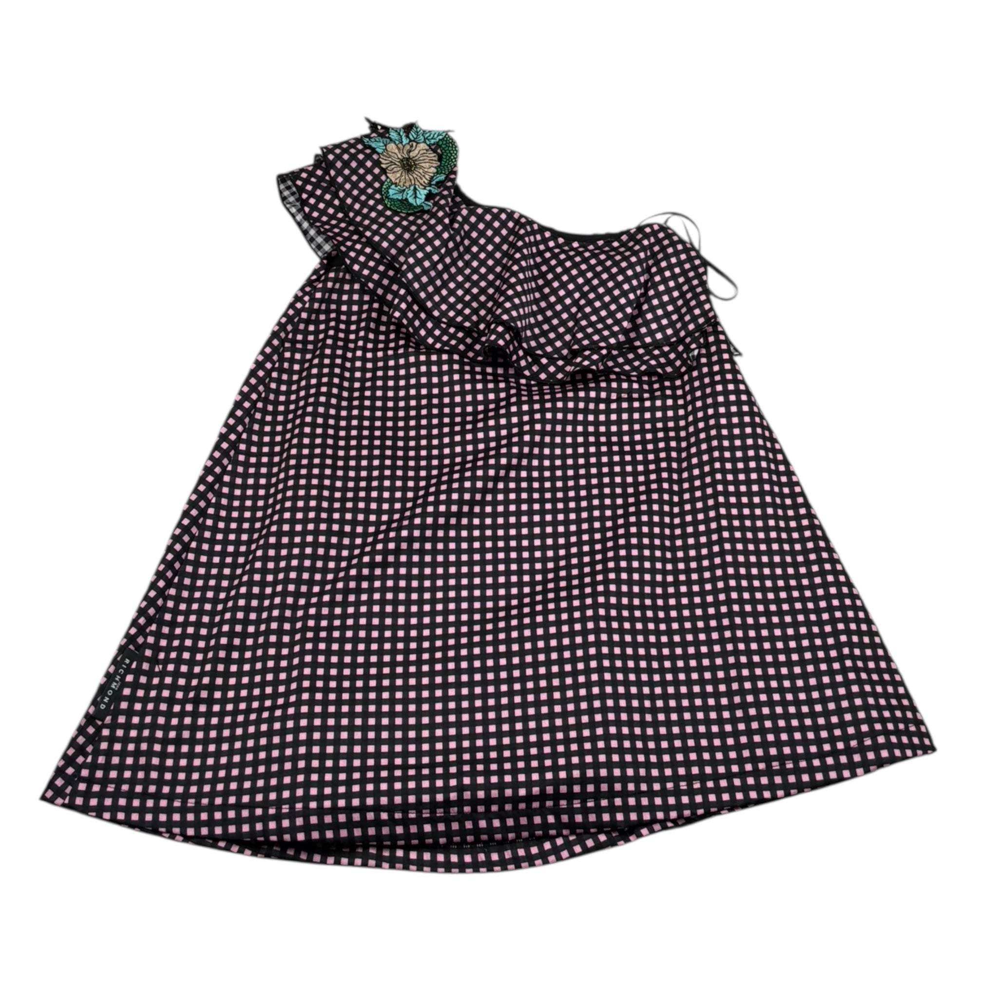 John Richmond Abito Biclore con Fantasia A Quadri per Bambina RGP26175VE NERO/ROSA JOHN RICHMOND 