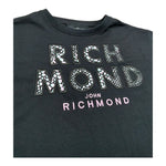 John Richmond T-Shirt Girocollo Tinta Unita con Stampa per Bambina RGP26176TS NERO JOHN RICHMOND 