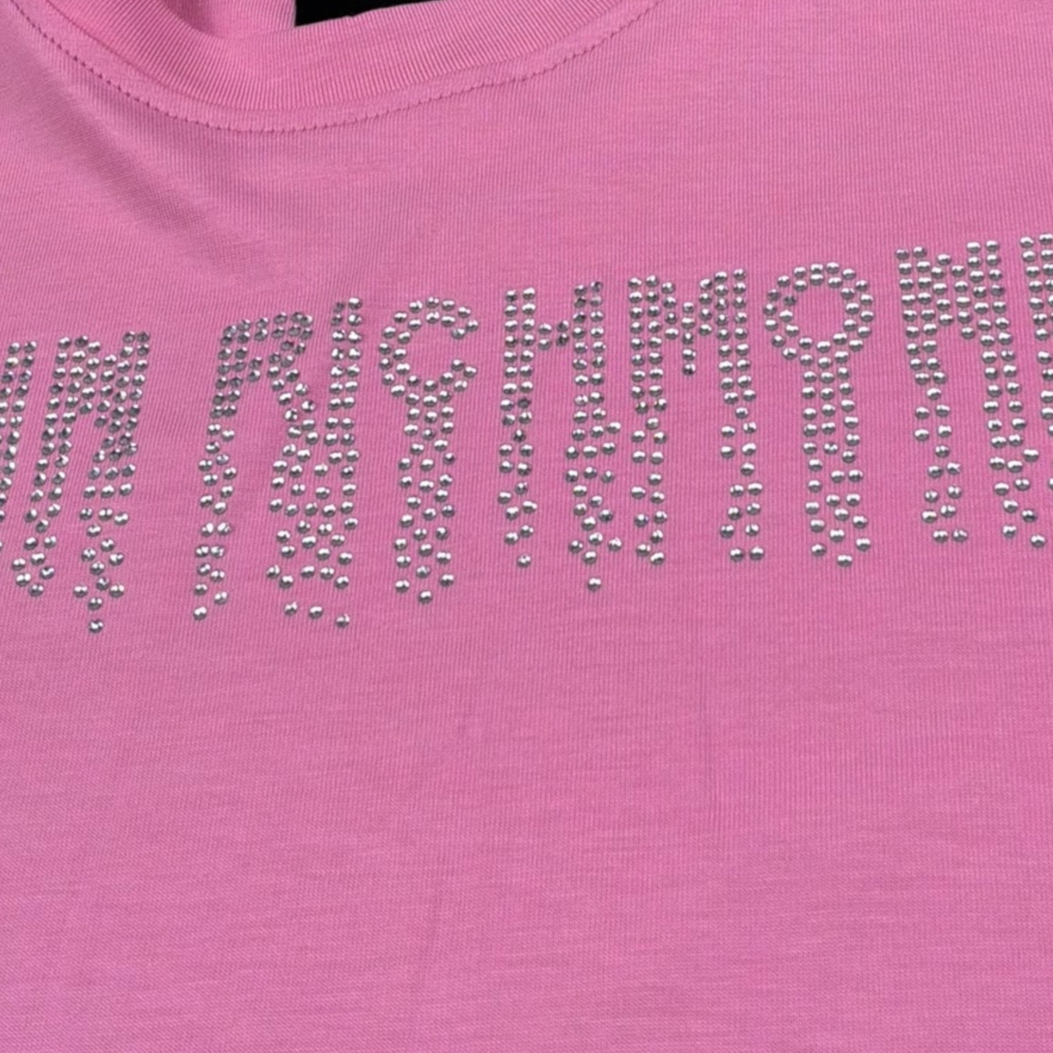John Richmond T-Shirt Tinta Unita con Brillantini per Bambina RGP26199TS ROSA JOHN RICHMOND 