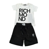 John Richmond Completo 2 Pezzi T-Shirt-Bermuda Bicolore Bianco/Nero per Neonato RIP22020TS BIANCO/NERO JOHN RICHMOND 