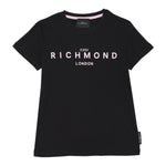 John Richmond T-Shirt Girocollo Tinta Unita con Stampa per Neonata RIP25002TSXXXXX NERO JOHN RICHMOND 
