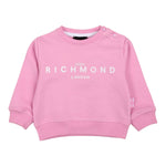 John Richmond Felpa Girocollo Tinta Unita con Stampa per Bambina RIP25003FE ROSA JOHN RICHMOND 