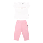 John Richmond Completo 2 Pezzi T-Shirt-Leggins Bicolore per Neonata RIP25008CJ BIANCO/ROSA JOHN RICHMOND 