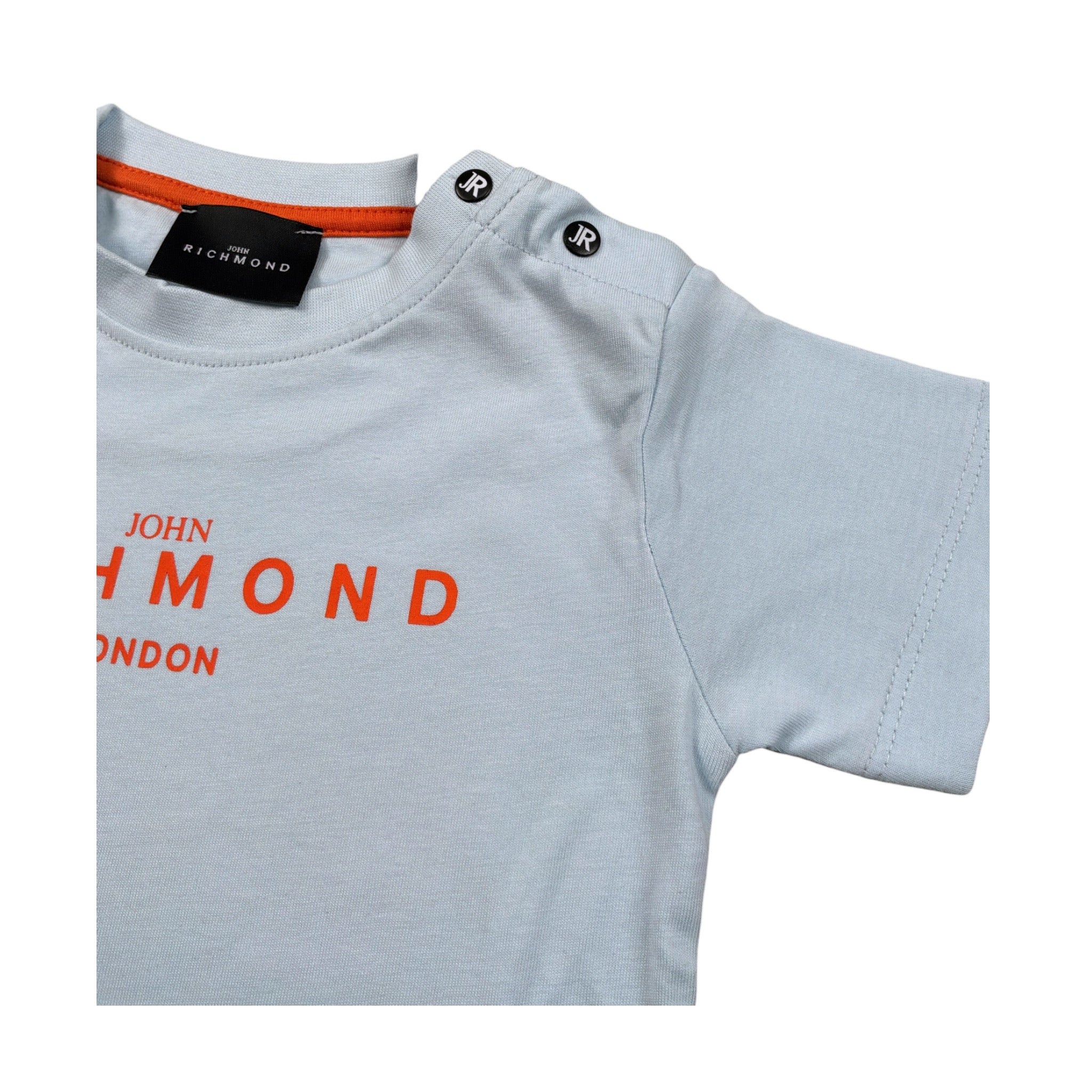 John Richmond T-Shirt Girocollo tinta unita con Stampa Azzurro per Neonato RIP25014TSXXXX AZZURRO JOHN RICHMOND 