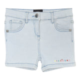 John Richmond Short In Denim Tinta Unita con Logo per Neonata RIP25031SHXXX AZZURRO JOHN RICHMOND 