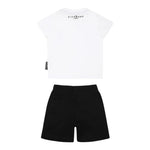 John Richmond Completo 2 Pezzi T-Shirt-Bermuda Bicolore per Neonata RIP25050CJX BIANCO/NERO JOHN RICHMOND 