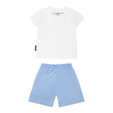 John Richmond Completo 2 Pezzi T-Shirt-Bermuda Bicolore Bianco/Azzurro per Neonato RIP25050CJXX BIANCO/AZZURRO JOHN RICHMOND 