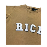 John Richmond T-Shirt Girocollo Tinta Unita con Logo per Neonato RIP26017TS BEIGE JOHN RICHMOND 